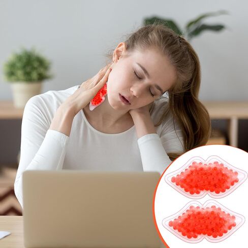 TrelaCo 60 قطعة من عبوات ثلج الشفاه السائبة من جل الثلج القابلة لإعادة الاستخدام Boo Boo Ice Packs كيس ثلج للإصابات على شكل الشفاه حزمة ثلج صغيرة ضغط بارد للصداع والعيون المتعبة وتورم الأسنان وتخفيف آلام الأسنان (وردي) in Saudi Arabia