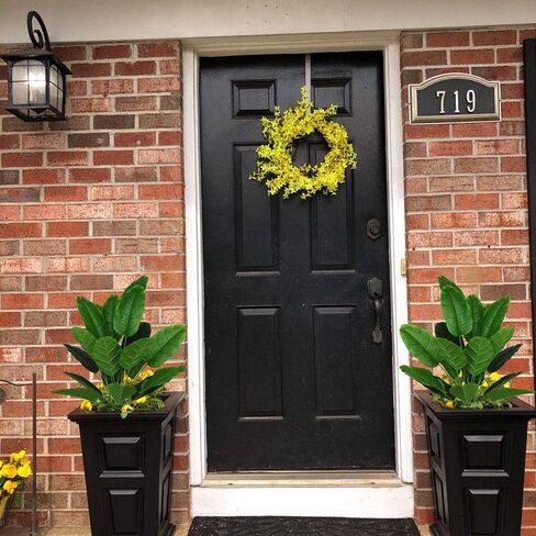 نباتات صناعية بطول 81.28 سم أوراق شجرة الموز المزيفة مع سيقان طائر الجنة الصناعي وشجرة النخيل المقلدة وأوراق السعفة الخضراء الاستوائية وزهور الغابة والشاطئ وحفلات المنزل والحديقة in Kuwait