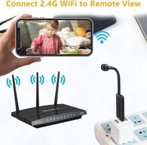 YYCAMUS Hidden Camera Spy Camera USB Secret Camera Mini Cam Home Security Room Camera WiFi Nanny Cam with Phone APP, 1080P Motion Detection Free Rotation Angle Small Video Camera Pet Nanny Camera in Kuwait