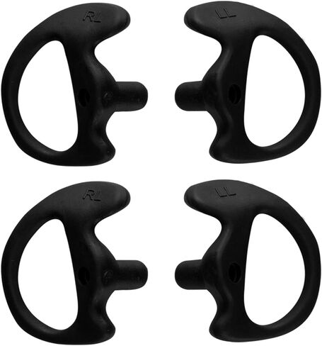 Universal Radio Replacement Earmold, Insert Soft Silicone Earmold Earbud Earplug for Two-Way Radio Coil Tube Audio Kits for Walkie Talkie Acoustic Earpiece Headset (Black, Medium, 2 Pair) in Kuwait