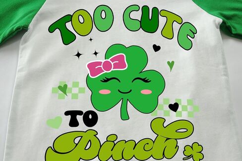 Toddler Girls St. Patrick's Day T-Shirt Raglan Long Sleeve Tees Irish Shamrock Lucky Unicorn Kids Girls Top 2-7 Years in Saudi Arabia