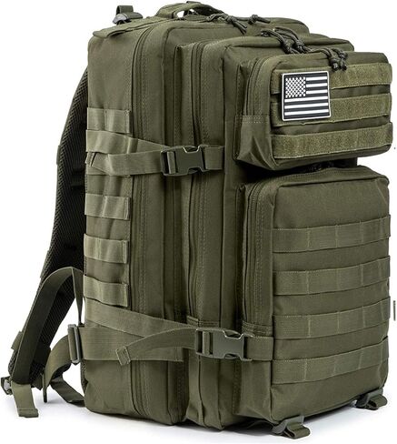 Ciana حقيبة ظهر تكتيكية عسكرية كبيرة حقيبة ظهر للرجال سعة كبيرة حقائب ظهر للجيش في الهواء الطلق حزمة الذهاب للصيد (أخضر جيشي) in Kuwait