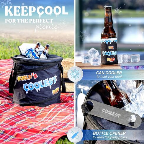 Soft Cooler for Travel World's Coolest DAD Cooler Bag with Can Cooler & Bottle Opener, Small Cooler Bag, Soft Coolers, Mini Cooler, Beach Cooler Bag, Soft Cooler Bag in Kuwait