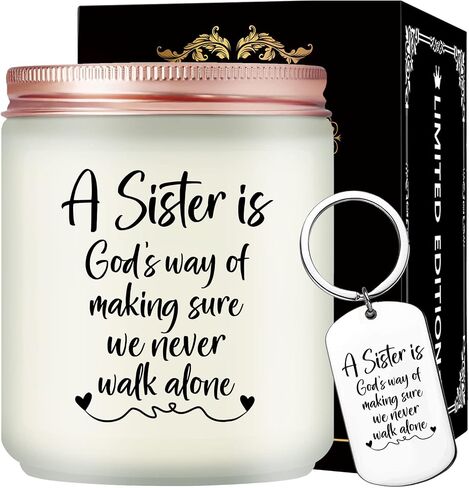 Maybeone Sisters Gifts from Sister - Birthday Christmas Valentines Mothers Day Gifts for Sister - I Smile Because You are My Sister Scented Candle - Sister Gifts from Brother in Saudi Arabia