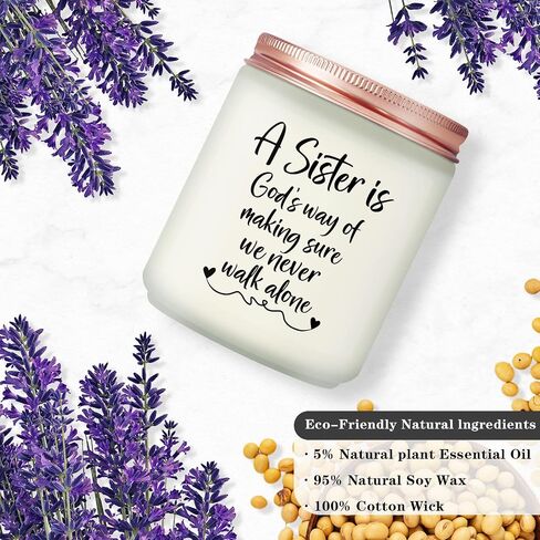Maybeone Sisters Gifts from Sister - Birthday Christmas Valentines Mothers Day Gifts for Sister - I Smile Because You are My Sister Scented Candle - Sister Gifts from Brother in Saudi Arabia