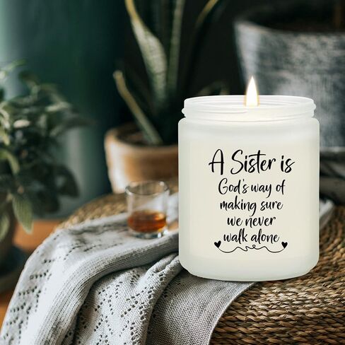 Maybeone Sisters Gifts from Sister - Birthday Christmas Valentines Mothers Day Gifts for Sister - I Smile Because You are My Sister Scented Candle - Sister Gifts from Brother in Saudi Arabia