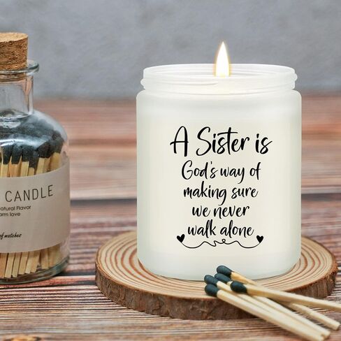 Maybeone Sisters Gifts from Sister - Birthday Christmas Valentines Mothers Day Gifts for Sister - I Smile Because You are My Sister Scented Candle - Sister Gifts from Brother in Saudi Arabia