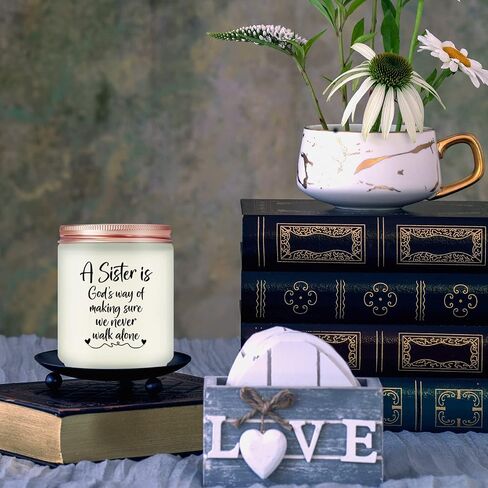 Maybeone Sisters Gifts from Sister - Birthday Christmas Valentines Mothers Day Gifts for Sister - I Smile Because You are My Sister Scented Candle - Sister Gifts from Brother in Saudi Arabia