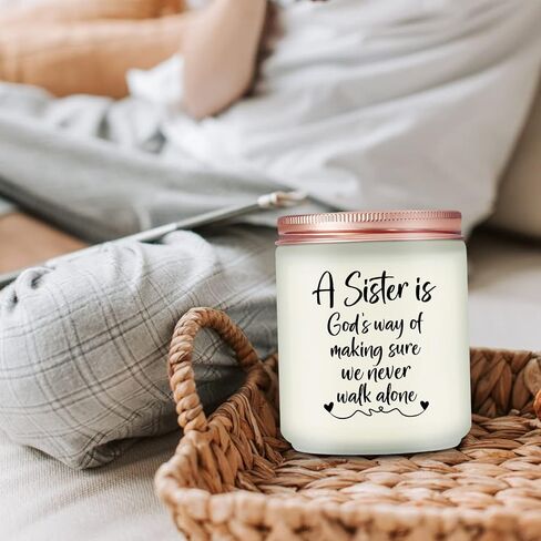 Maybeone Sisters Gifts from Sister - Birthday Christmas Valentines Mothers Day Gifts for Sister - I Smile Because You are My Sister Scented Candle - Sister Gifts from Brother in Saudi Arabia
