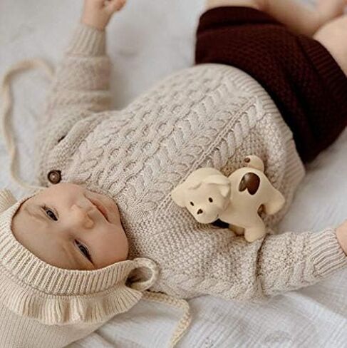 خشخشة مطاطية طبيعية للجراء ماي فيرست فارم تيكيري (بني) in Kuwait