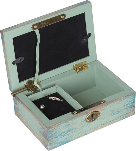 Cottage Garden Loved from The Bottom of My Heart Distressed Wood Jewelry Music Box Plays Tune Wind Beneath My Wings in Saudi Arabia