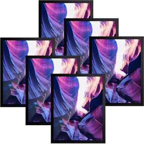 إطارات صور ريفية مقاس 8 × 10 من TWING مجموعة مكونة من 6 قطع من الخشب المركب الأبيض المتعثر لإطار معرض الديكور أو عرض الطاولة