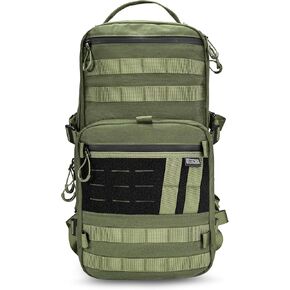 TACTICAL_GEEK ModCase B2 Ultimate EDC Tactical Backpack,14L High-Capacity, Anti-Shock Laptop Compartment, Waterproof, Molle System, for Hiking, Camping, Commuting, Backpacking Daypack Rucksack, Green in Saudi Arabia