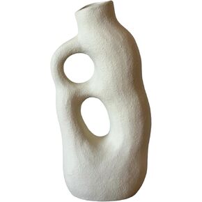 Falls Oak Vintage Ceramic Vase, Antique Farmhouse and Rustic Vase for Housewarmig Gift, Decorative Boho Vase for Mantel Living Room and Shelf Decoration in Saudi Arabia