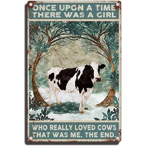 Tin Sign Once Upon A Time There was A Girl Who Really Loved Cats Tin Sign Bar Rules Metal Sign Man Cave Sign 8×12inch/Tin Sign