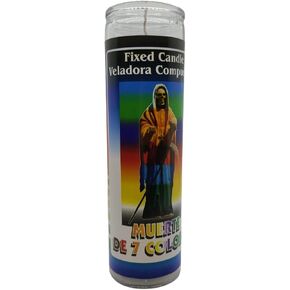 Santa Muerte 7 Color Fixed Candle Religious in Saudi Arabia
