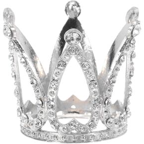 MECCANIXITY Alloy Crystal Ball Display Holder Egg Stand Multiple Diamonds Silver Light Luxury Crown Shape 2PCS in Saudi Arabia