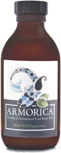ارموريكا | مزيج زيت كبد سمك القد المخمر | أغنى مصدر طبيعي لفيتامين K (MK-7)، D3، أوميغا 3 | النعناع البري in Kuwait