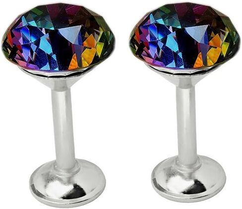 YING CHIC YYC مجموعة من 2 خطاف تثبيت على الحائط على شكل ميدالية بلينغ دايموند ميدالية (بندقية سوداء) in Kuwait