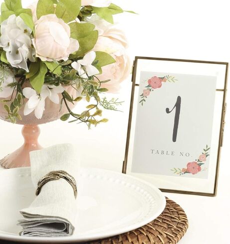 Koyal Wholesale Pressed Glass Floating Photo Frames 5 x 7 Frame, Gold 8-Pack with Stands Use Horizontal or Vertical in Kuwait