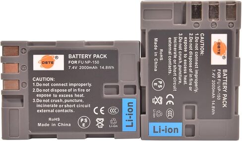 DSTE® 2X NP-150 Replacement Li-ion Battery Compatible with Fujifilm Finepix S5 Pro is Pro Camera in Saudi Arabia