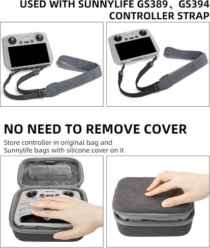 Controller Protective Cover Silicone Case with Sun Hood Sunshade Accessories for Mini 3 Pro DJI RC (Grey-Without Hood) in Kuwait