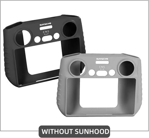 Controller Protective Cover Silicone Case with Sun Hood Sunshade Accessories for Mini 3 Pro DJI RC (Grey-Without Hood) in Kuwait