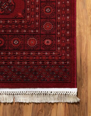 Rugs.com Bokhara Collection Rug – 5' x 8' Red Low Rug Perfect for Bedrooms, Dining Rooms, Living Rooms in Saudi Arabia