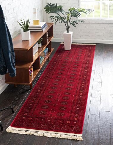 Rugs.com Bokhara Collection Rug – 5' x 8' Red Low Rug Perfect for Bedrooms, Dining Rooms, Living Rooms in Saudi Arabia