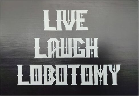 Gothic Decorations Indoor - Gothic Decor - Gothic Home Decor Horror Live Laugh Lobotomy - Goth Spooky Hanging Accents Room Wall Oddities and Curiosities - Solid Sturdy10.5 x 7 x 0.5inch in Kuwait