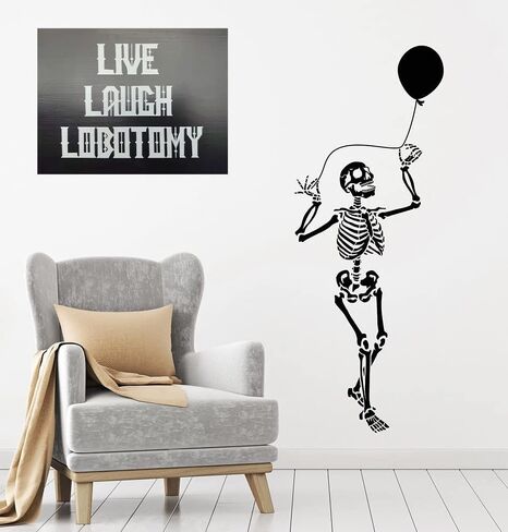 Gothic Decorations Indoor - Gothic Decor - Gothic Home Decor Horror Live Laugh Lobotomy - Goth Spooky Hanging Accents Room Wall Oddities and Curiosities - Solid Sturdy10.5 x 7 x 0.5inch in Kuwait