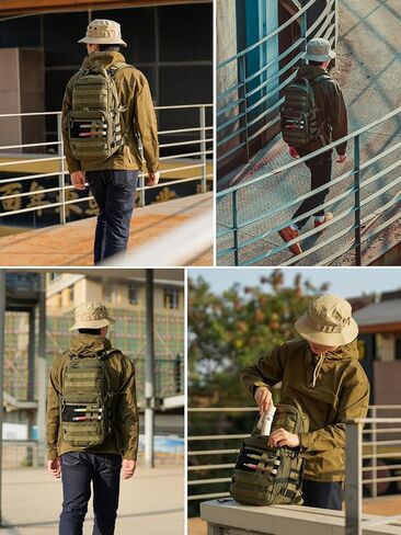 حقيبة ظهر تكتيكية TACTICAL_GEEK ModCase B2 Ultimate EDC، سعة عالية 14 لتر، حجرة كمبيوتر محمول مضادة للصدمات، مقاومة للماء، نظام مولي، للمشي لمسافات طويلة، والتخييم، والتنقل، وحقيبة الظهر النهارية، باللون الأسود in Kuwait