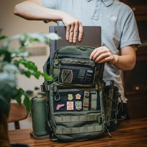 حقيبة ظهر تكتيكية TACTICAL_GEEK ModCase B2 Ultimate EDC، سعة عالية 14 لتر، حجرة كمبيوتر محمول مضادة للصدمات، مقاومة للماء، نظام مولي، للمشي لمسافات طويلة، والتخييم، والتنقل، وحقيبة الظهر النهارية، باللون الأسود in Kuwait