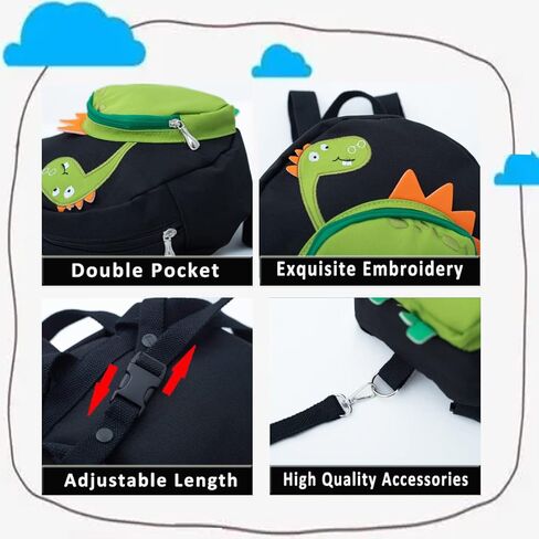 حقائب ظهر 4 في 1 للأطفال الصغار مع سوار معصم مضاد للفقد للأطفال (فرس النهر) in Kuwait