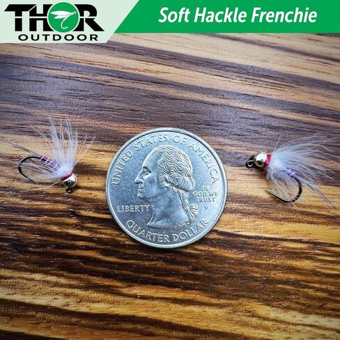 Thor Outdoor Soft Hackle Frenchie Fly Fishing Nymph - Bead Head Euro Jig Fly Set for Trout and Panfish in Kuwait
