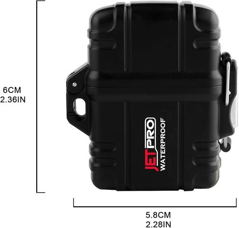 ولاعة جيب قابلة لإعادة الملء من JETPRO ولاعة مقاومة للرياح مناسبة للولاعة متعددة الوظائف (أسود) in Kuwait