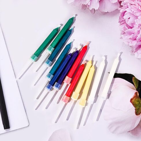 بي اتش دي كيك 12 قطعة من شموع عيد الميلاد الملونة، شموع الكعك، شموع كعكة عيد الميلاد in Kuwait