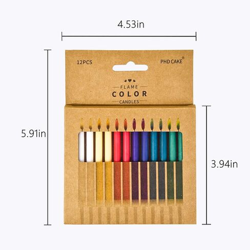 بي اتش دي كيك 12 قطعة من شموع عيد الميلاد الملونة، شموع الكعك، شموع كعكة عيد الميلاد in Kuwait