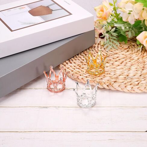 MECCANIXITY Alloy Crystal Ball Display Holder Egg Stand Multiple Diamonds Silver Light Luxury Crown Shape 2PCS in Saudi Arabia