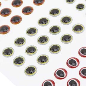 OriGlam 183pcs Fishing Lure Eye 2D/3D, Lifelike Fishing Lure Eye, Fake Eyes Sizes 3/4/5/6mm for Making Fishing Bait in Saudi Arabia