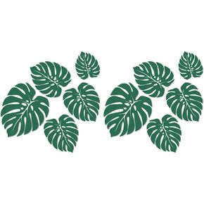 جارنيك 2 ورقة ملصقات الحائط اوراق النخيل، ملصقات ارضية مونستيرا، ملصقات قابلة للازالة للنباتات الاستوائية واوراق الشجر، ملصقات للاطفال والحضانة والفصول الدراسية وديكور الحفلات المنزلية in Kuwait