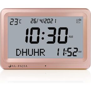 Automatic Worldwide Digital 8 Azan Prayer Sounds Islamic Wall and Desk Clock for USA FAJ-113 in Kuwait