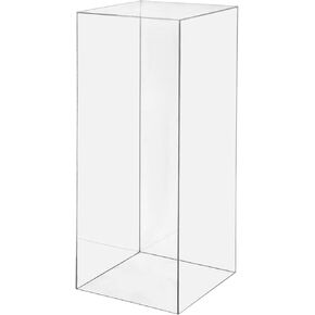 Menkxi Display Cube Pedestal 9.8 x 9.8 x 23.6 Inch 5 Sided Acrylic Clear Pedestal Stand Acrylic Flower Stand Pillar Display Risers Tall Column Display Box for Table Wedding Events Fiestas Party Decor in Saudi Arabia
