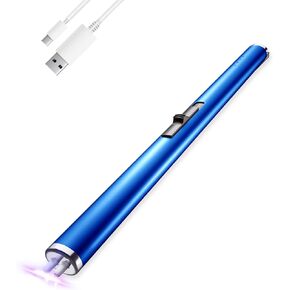 مصباح كهربائي لهب اللهب ، ولاعة قابلة لإعادة الشحن USB مع شاشة عرض البطارية، ضوء قوس محمول مقاوم للرياح بدون لهب ، غطاء ألومنيوم طويل وخطاف تعليق، ضوء مثالي للشواء والشواء والخيزران in Kuwait