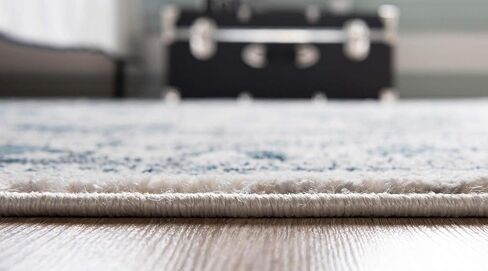 Rugs.com سجادة مجموعة تشارلستون - سجادة منخفضة الوبر بطول 6 أقدام باللون الأزرق الداكن مثالية للممرات والمداخل in Kuwait