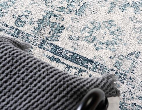 Rugs.com سجادة مجموعة تشارلستون - سجادة منخفضة الوبر بطول 6 أقدام باللون الأزرق الداكن مثالية للممرات والمداخل in Kuwait