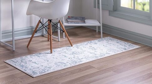 Rugs.com سجادة مجموعة تشارلستون - سجادة منخفضة الوبر بطول 6 أقدام باللون الأزرق الداكن مثالية للممرات والمداخل in Kuwait