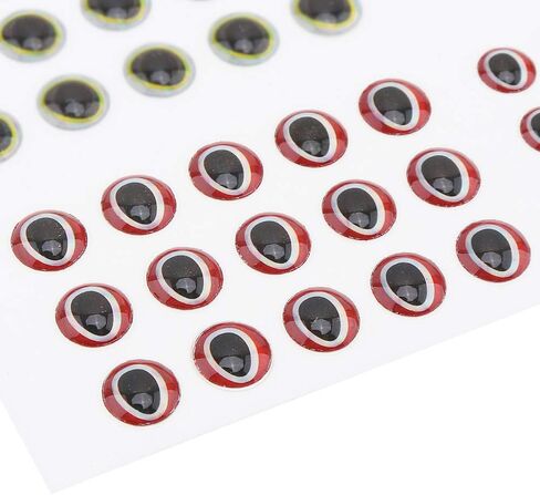 OriGlam 183pcs Fishing Lure Eye 2D/3D, Lifelike Fishing Lure Eye, Fake Eyes Sizes 3/4/5/6mm for Making Fishing Bait in Saudi Arabia