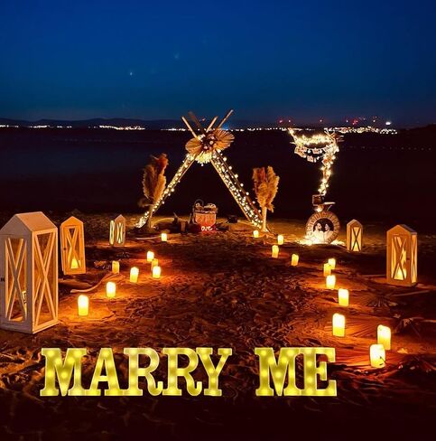 JUICYRAUL 7 مصابيح LED بحروف سرادق Marry Me Sign، Marry Me LED أضواء حروف Marquee، أرقام حروف Marry Me المضيئة لاقتراح رومانسي، علامة زفاف، علامة خطوبة in Saudi Arabia