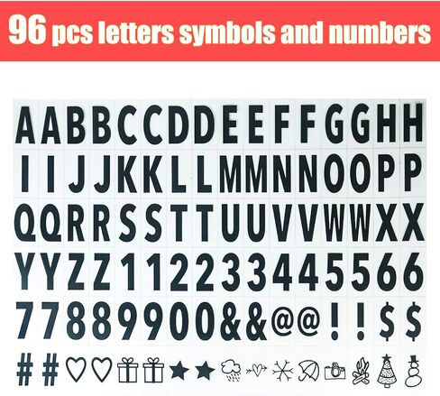 صندوق ضوء سينيما من Sunnyglade بمقاس A4 مع 96 قطعة من رموز لأرقام الحروف للعطلات، عيد الميلاد، الزفاف، الذكرى السنوية، عيد الميلاد، المنزل، ديكور in Kuwait